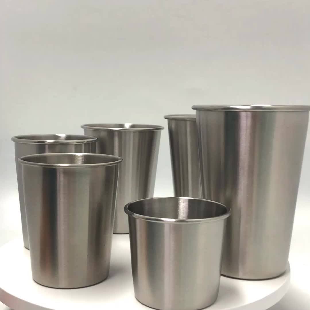 2oz 5oz 9oz Stainless Steel Collapsible Cup Folding Cup With Keychain