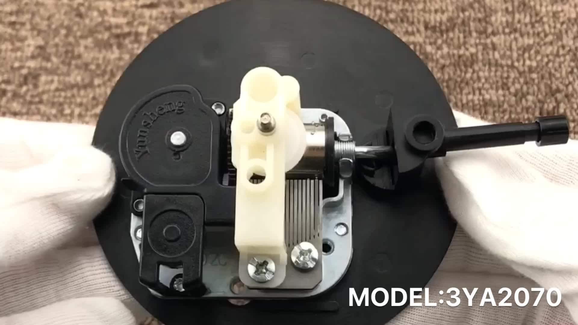 Standard 18 Note Musical Movement with Rotating Drum Shaft Crank