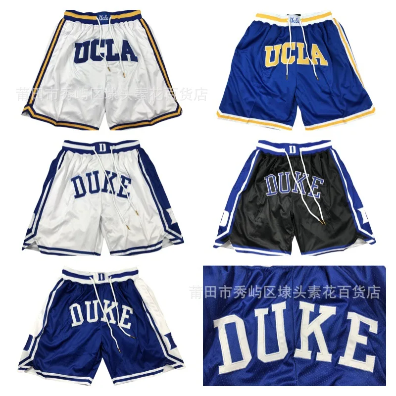 Nba University League Ncaa Duke Duke Basketball Pants Embroidered Ball Pants Export Wholesale Spot