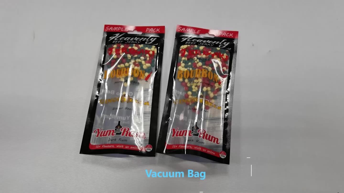 Custom Printed Reusable Vacuum Seal Zip Lock Snack Food Beef Jerky