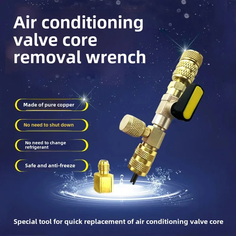 Air Conditioner Valve Core Refrigerant Air Conditioner Maintenance-Free Air Conditioner Valve Core Valve Needle with Tire Valve
