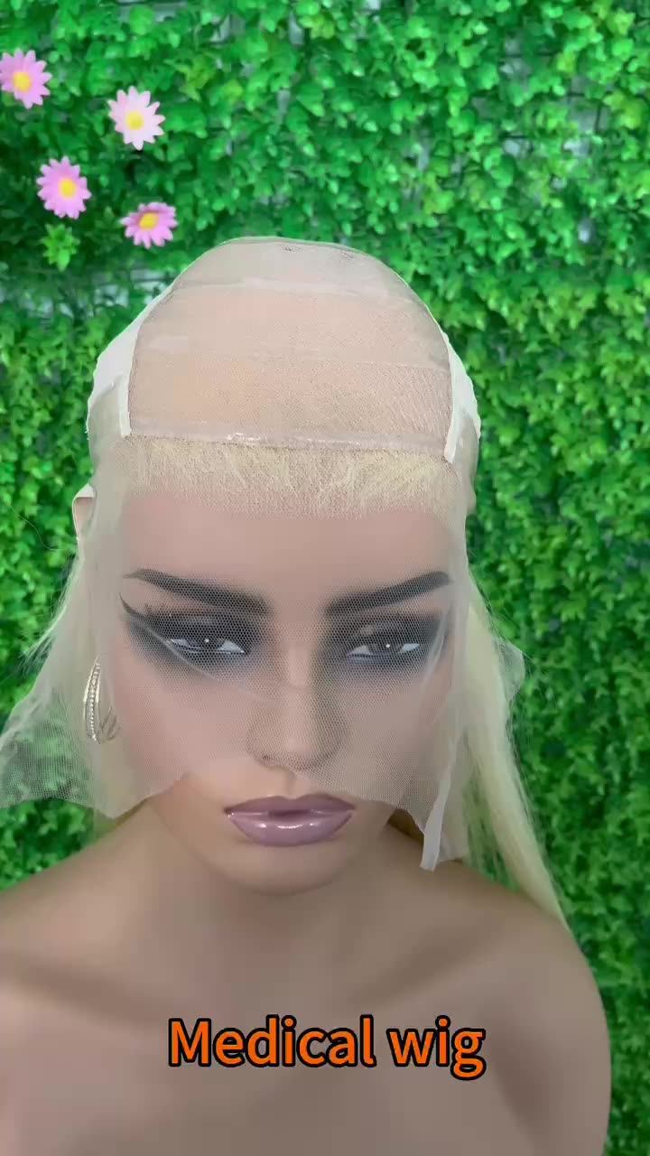 Wholesale Custom Wigs Virgin Remy Human Hair Custom Medical Wig Soft Silicone Around Lace Front