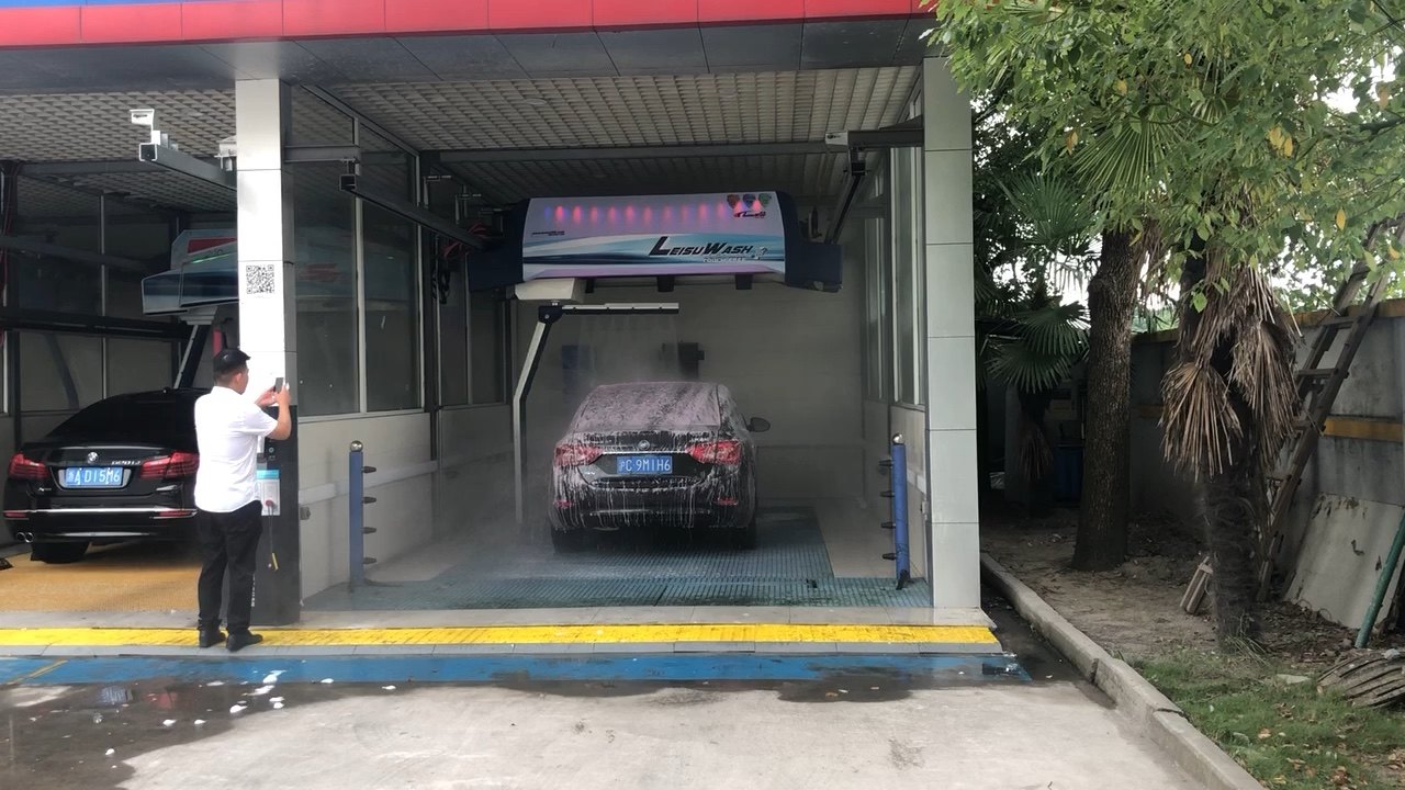 Leisu 360 Laser Intelligent Touchless Fully Automatic Car Wash Machine/equipment With Water Wax