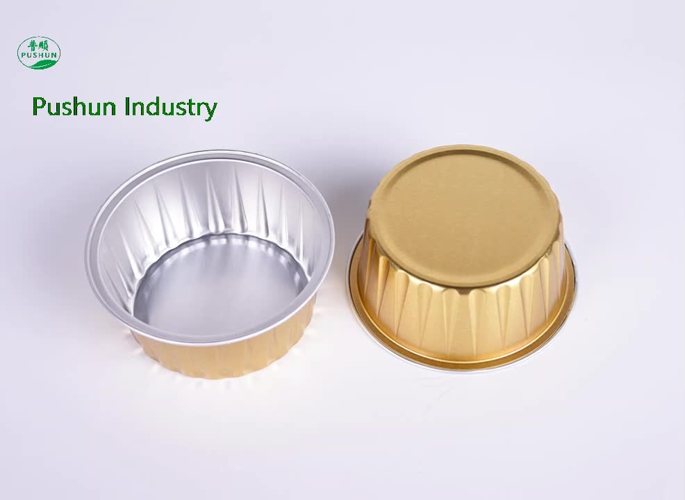 4 Oz Disposable Aluminum Cups Aluminium Baking Foil Container 100ml
