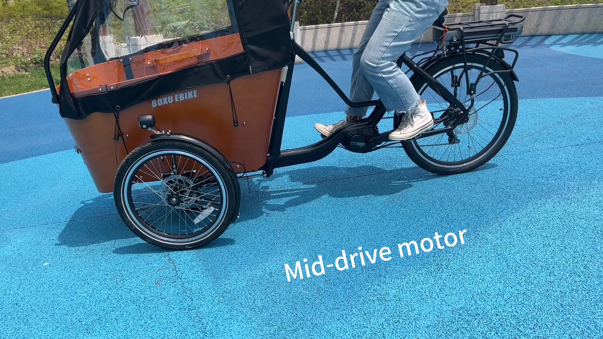 Trike Swing Cargo Tricycle For Kids Bafang Mid Drive 48v500w Three