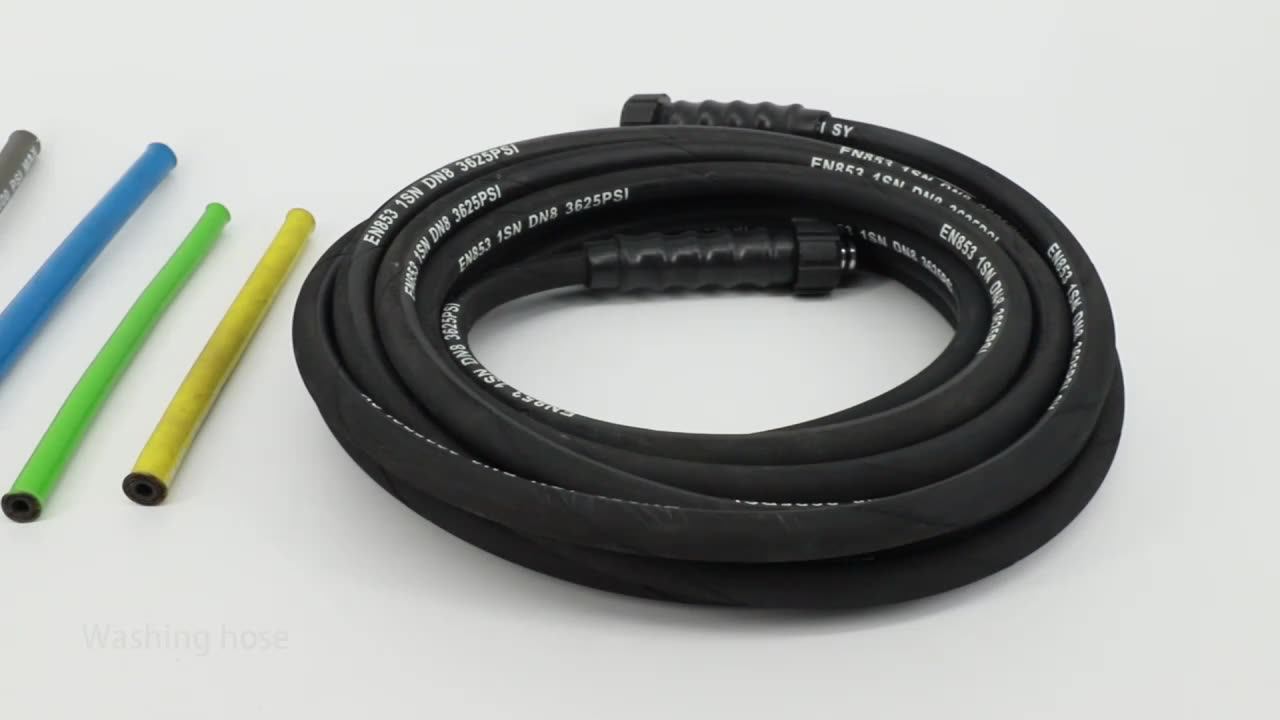 Car Washing Machine Highpressure Steel Wire Braided Hose With Blue