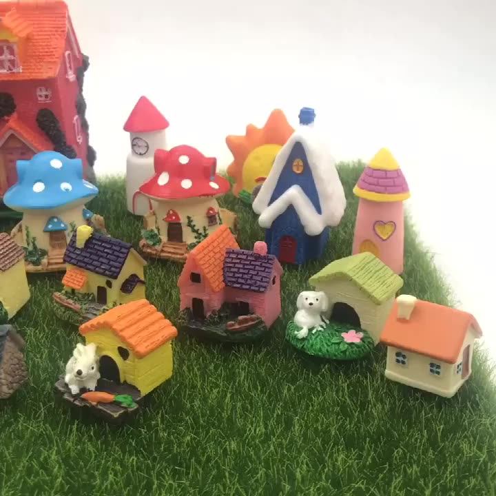 Wholesale Village House Castle Town Tower Hand Painted Unpainted Resin Figurines Buy Lively