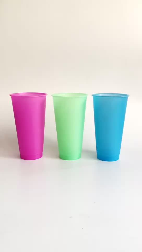 24oz Color Changing Plastic Cup Color Changing Paper Cup Color Changing