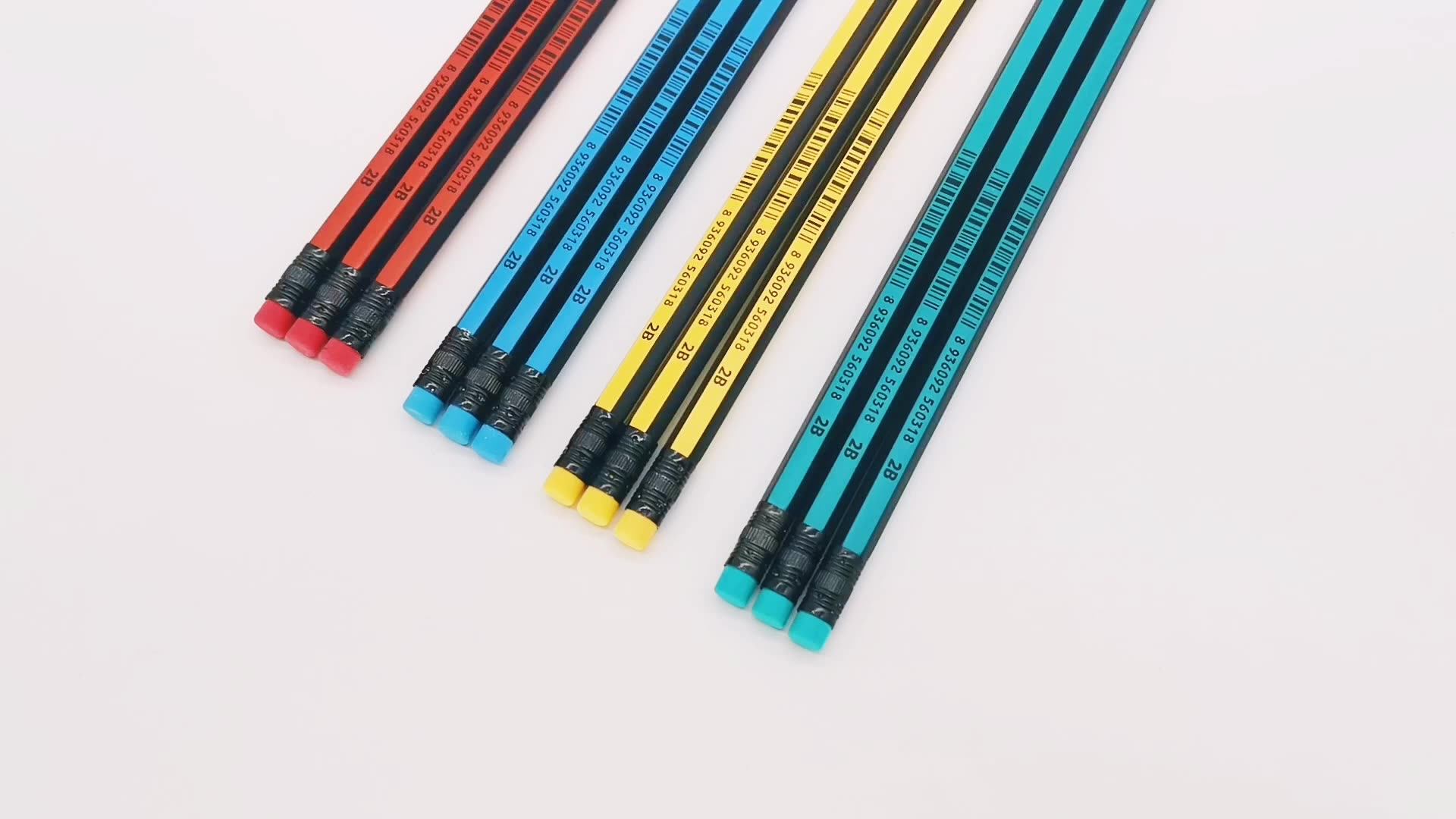 White Linden Pencil Wood Slat For School Writing Pencils 2b Standard