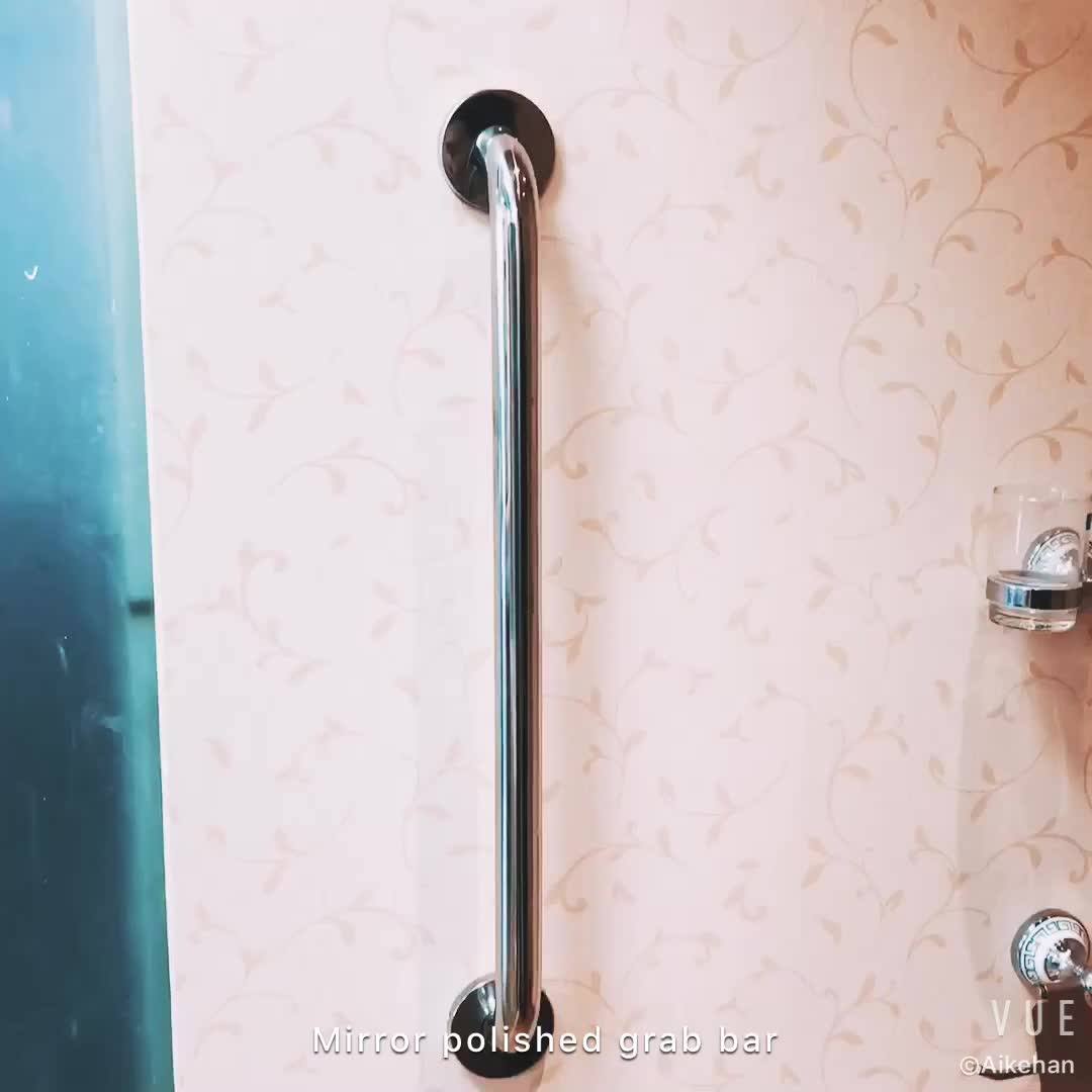 Removable Door Handle Black Stainless Steel Grab Bar Shower Grab Bar