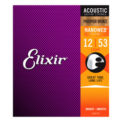 Elixir guitar strings folk guitar strings rust-proof set of 6 pieces 16052 ELIXIR