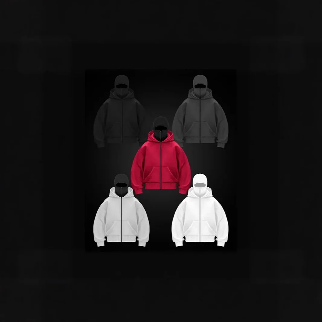 Trendy Brand Cross-Border European and American Fashion Spring and Autumn Sweatshirt Jacket Loose Unisex Top Double Hood Design Hoodie
