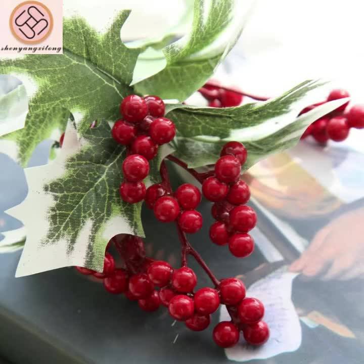 Christmas Artificial Red Berry Branches Buy Artificial Plastic Red