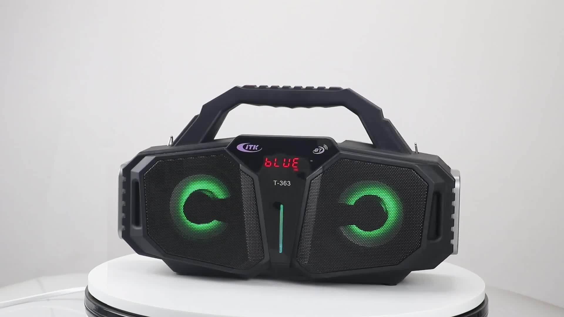 Boombox Speaker Karaoke Led Portable Wireless Stereo Speaker Boombox