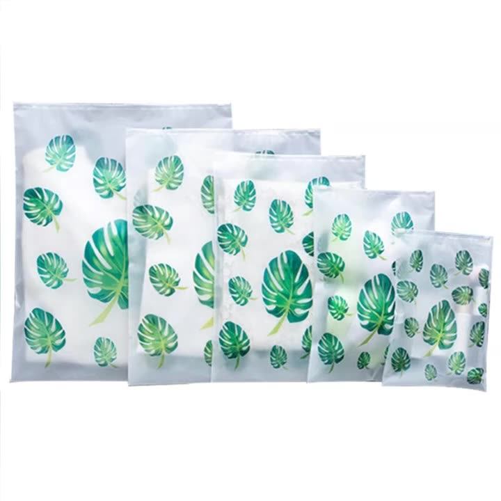 Eco Friendly Zipper Resealable Clothes Packaging Bag Biodegradable