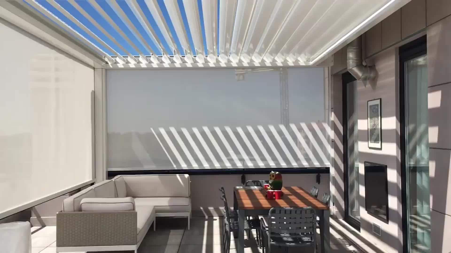 3*4m Luxury Outdoor Garden Pergola Aluminum Patio Gazebos With Retractable Curtains Buy Patio