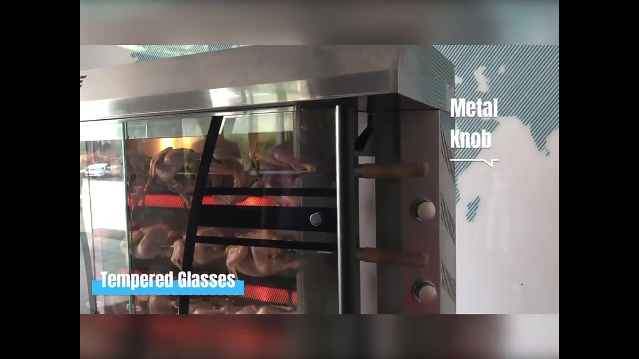 Commercial Kitchen Equipment 4 Layers Gas Chicken Rotisserie Oven 4
