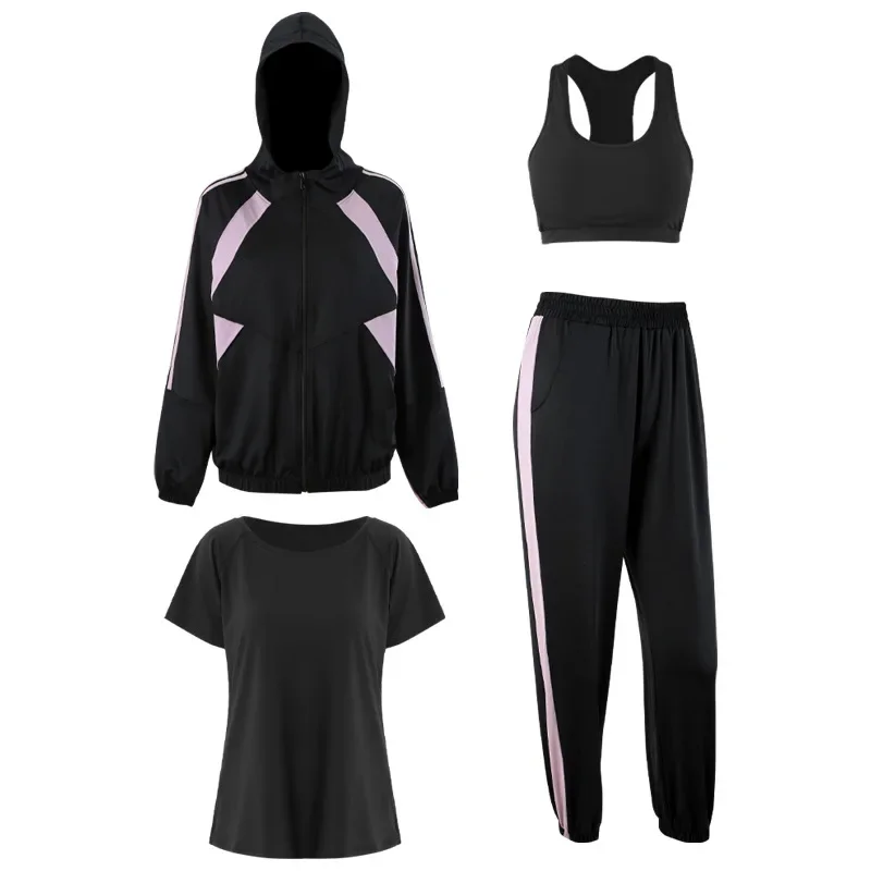 New sports suit women's autumn and winter plus size slimming quick-drying gym morning running high-end loose internet celebrity yoga clothes