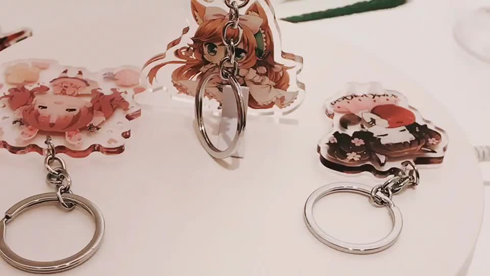 Vograce Acrylic Keychain Photo Frame Keychain Charm Custom Llavero