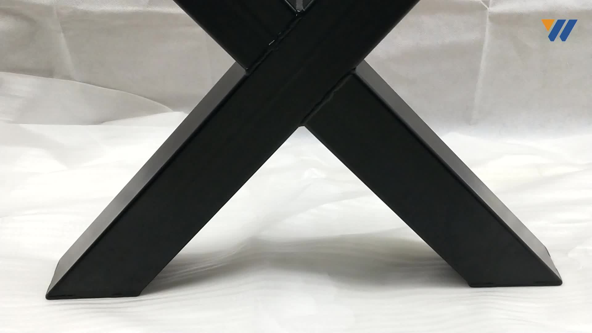 Customized Europe Style Furniture Hardware Black Powder Coated X Shape