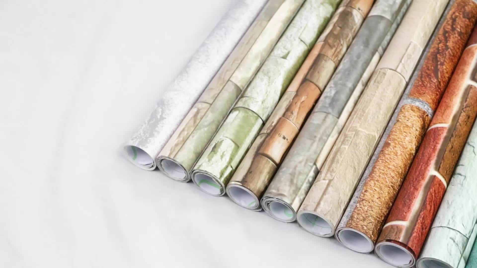 Heavy Vinyl Adhesive Wallpaper 3d Self Adhesive Pvc Blank Wallpaper