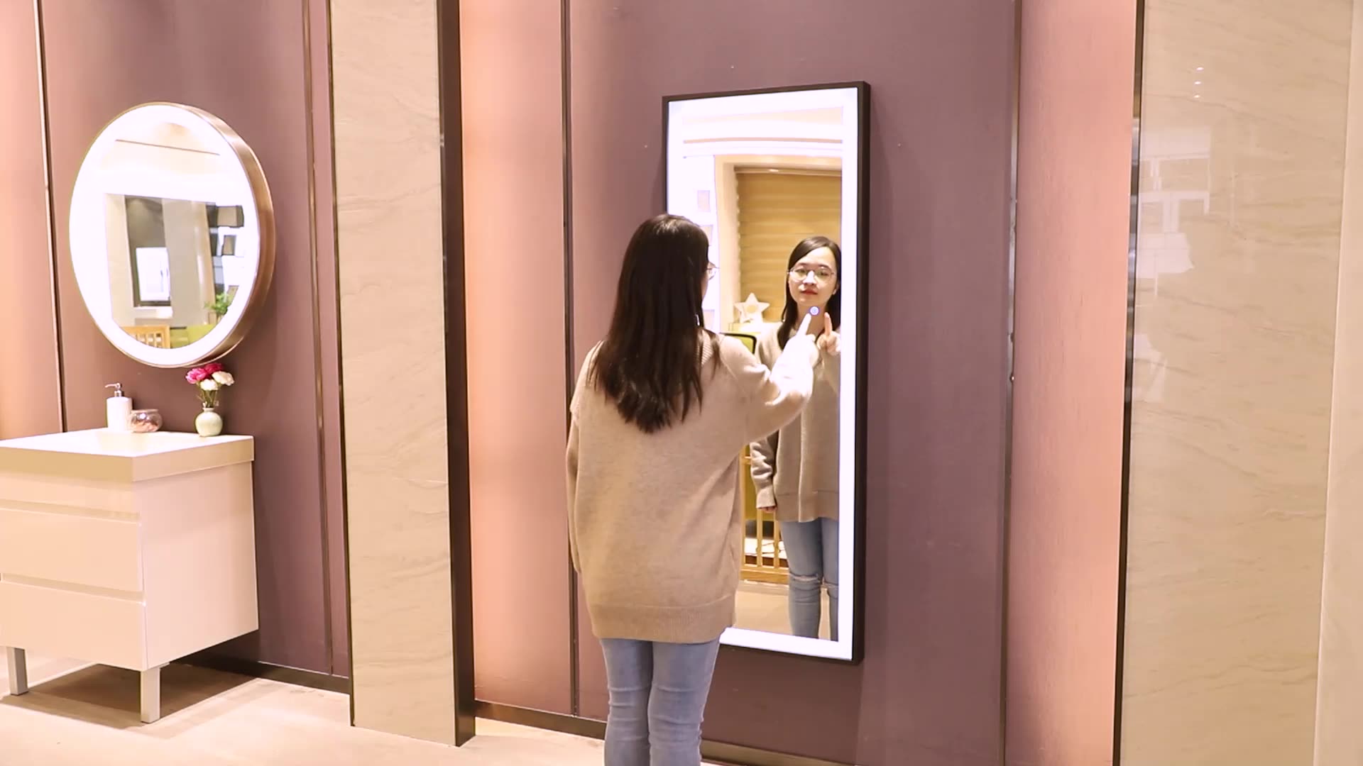 European Style Bathroom Vanity Hallway Hair Salon Designs Led