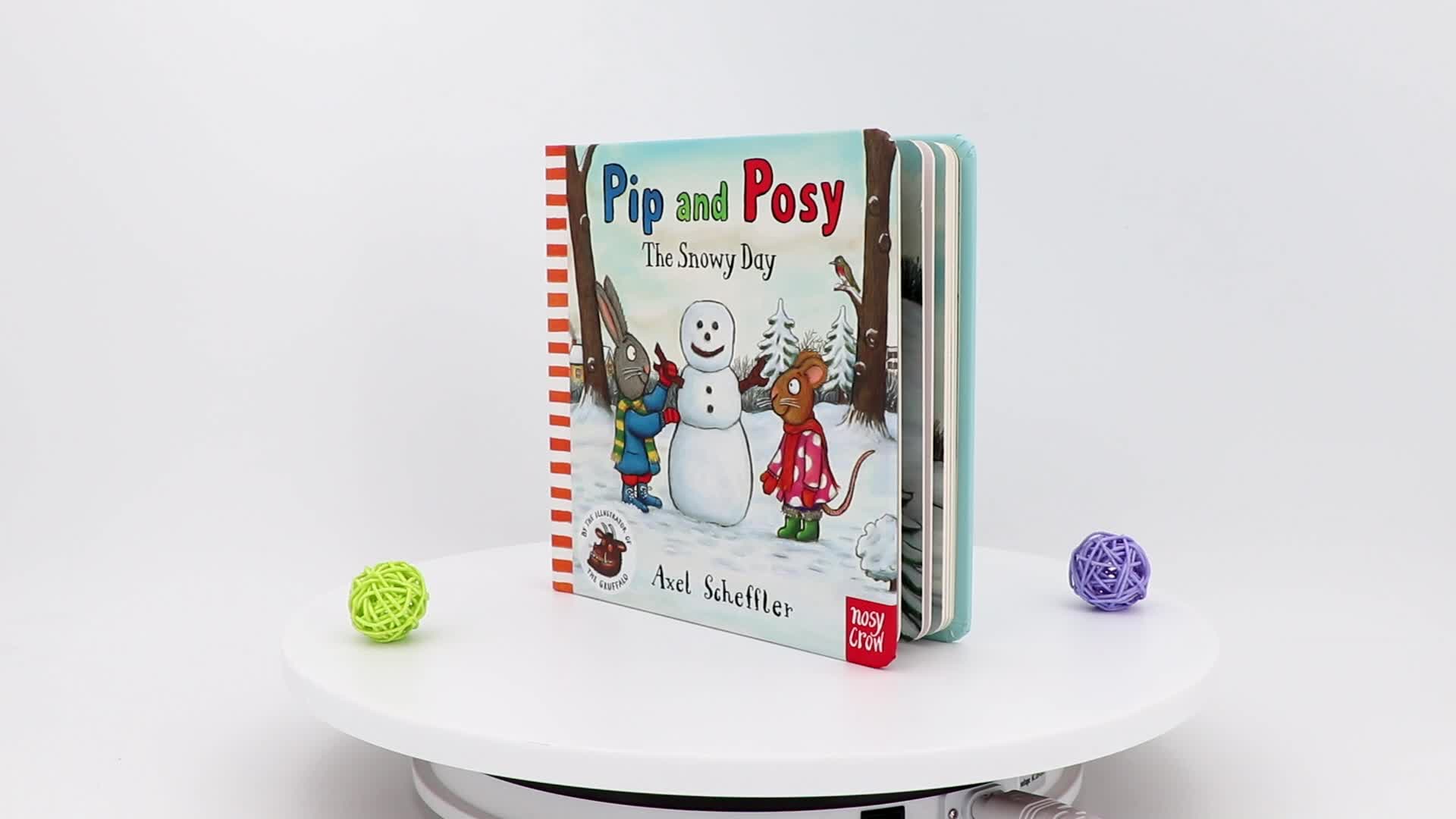 English truyện tranh gốc và Posey Pip và Posy: Các tuyết ngày ngày tuyết rơi Giáng board chủ đề quyển sách truyện cuốn sách bằng tiếng Anh truyện tranh bức tranh tranh chấp sách khuôn mặt của trẻ em Đồ chơi giáo dục
