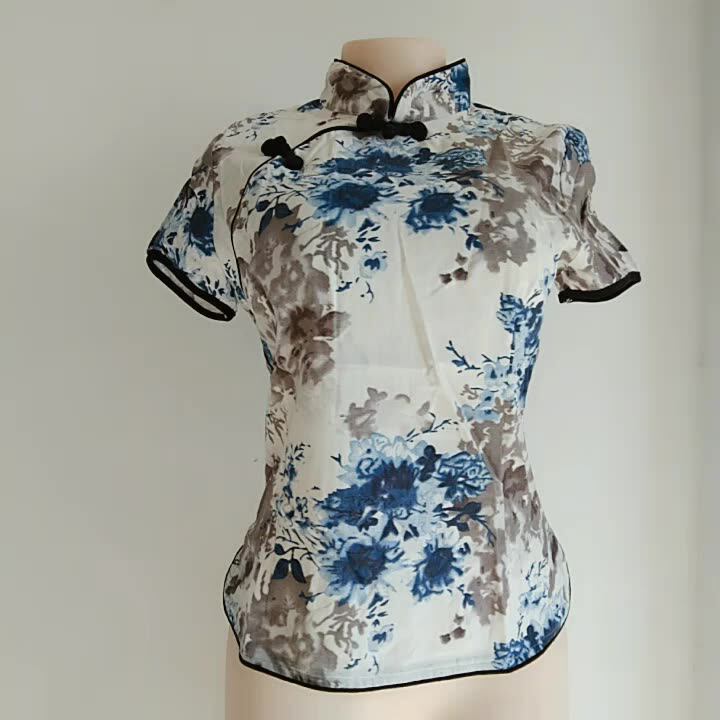Camisa Tradicional De Lino Para Mujer,Camisa De Estilo Cheongsam,Blusa Para Mujer - Buy Blusa Tradicional China,Camisa De Estilo Chino,Cheongsam Product on Alibaba.com
