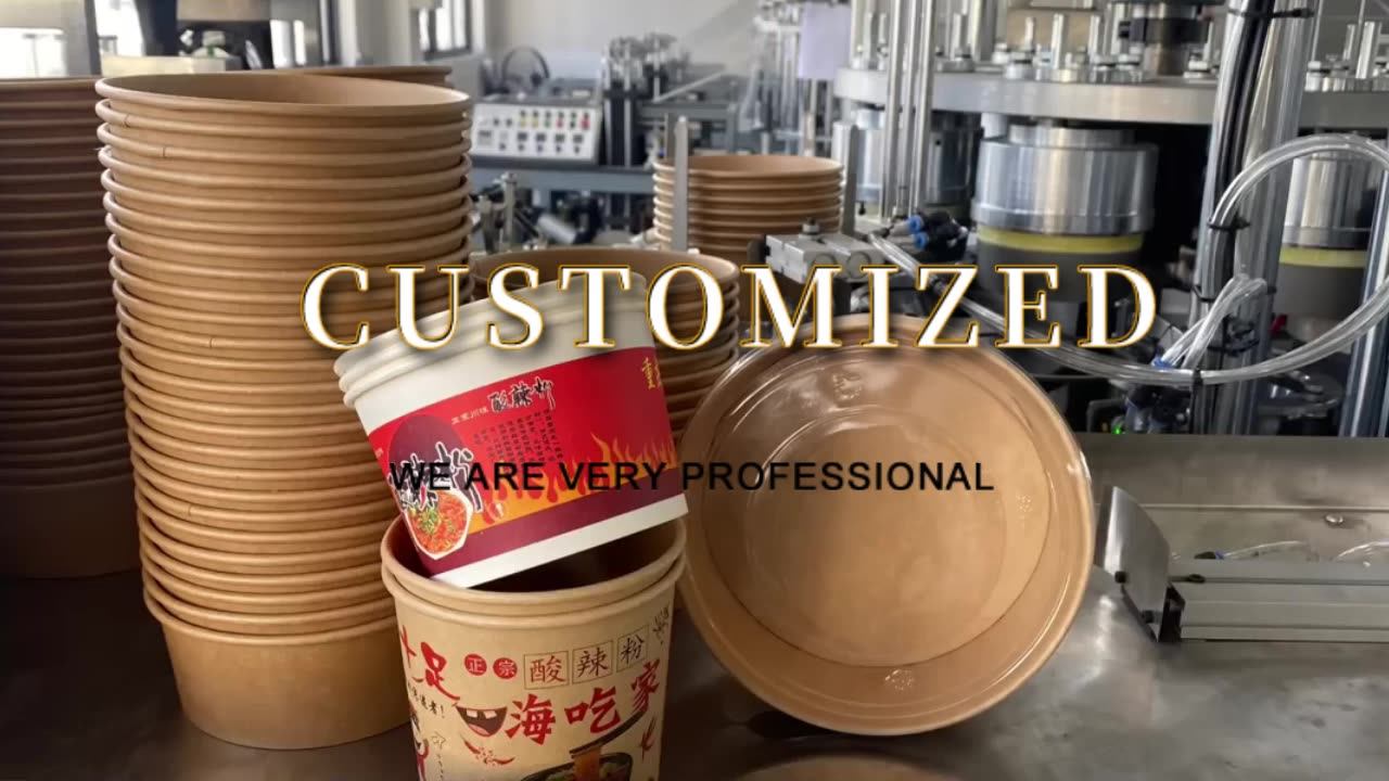 Eco Friendly 46 Oz 24oz Round Divider Disposable Biodegradable Coated