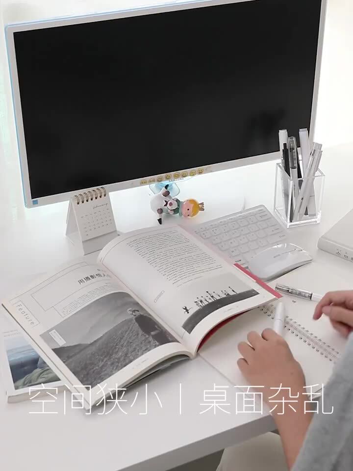 Desktop storage artifact Student desk computer booster Desk countertop storage multi-function white shelf