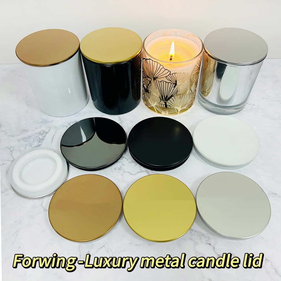 New Design Candle Jar Lid Stainless Steel Storage Jar Lid Zinc Alloy