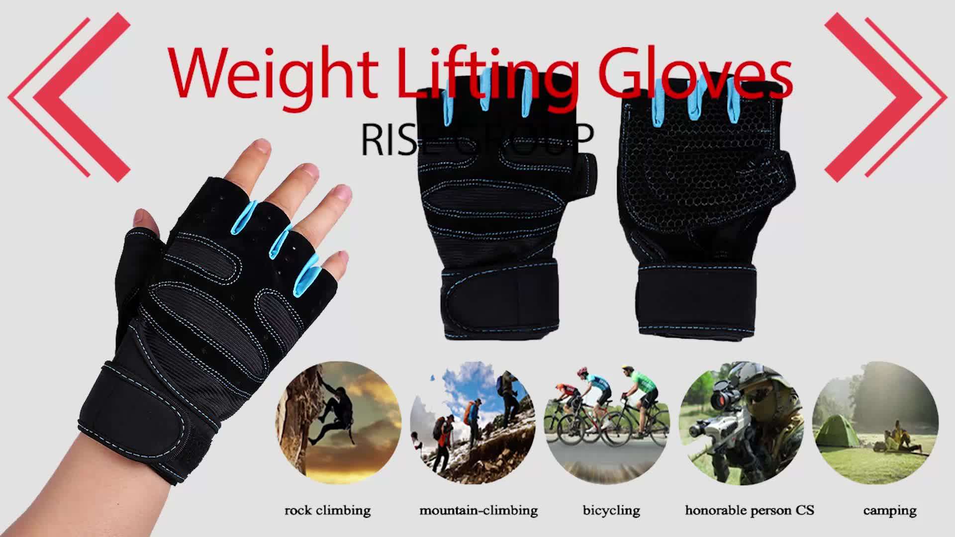 Half Finger Elastic Wrist Wraps Weight Lifting Gloves Custom Buy