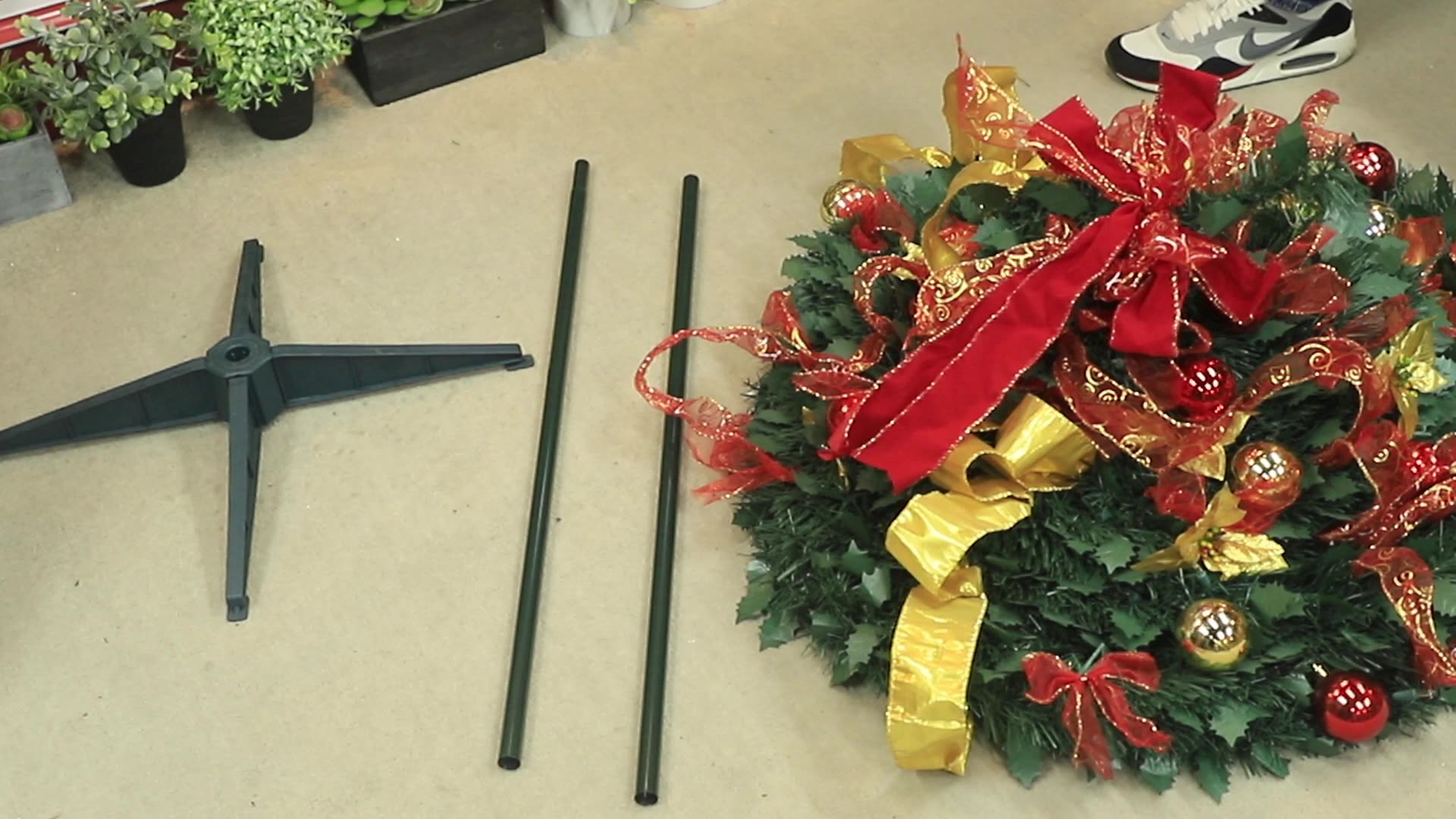 6 Ft Prelit Predecorated Pull Up Collapsible Xmas Trees Popup