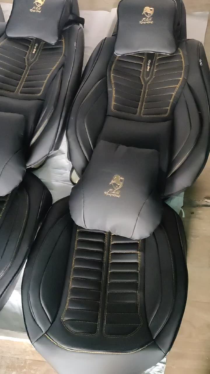 Auto Interior Parts Full Set Universal Nappa Leather With Corp Fabric Auto Seat Covers Protector