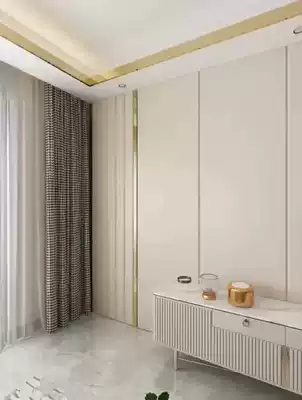 Light luxury bamboo and wood fiber wall panel Nordic solid color decoration bedroom bed head living room TV background wall integrated wall panel