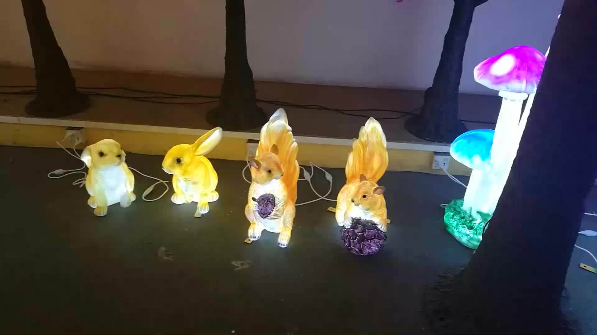 Outdoor Christmas Street Landscape Garden Artificial Rabbit Ramadan Decorations Holiday Lighting