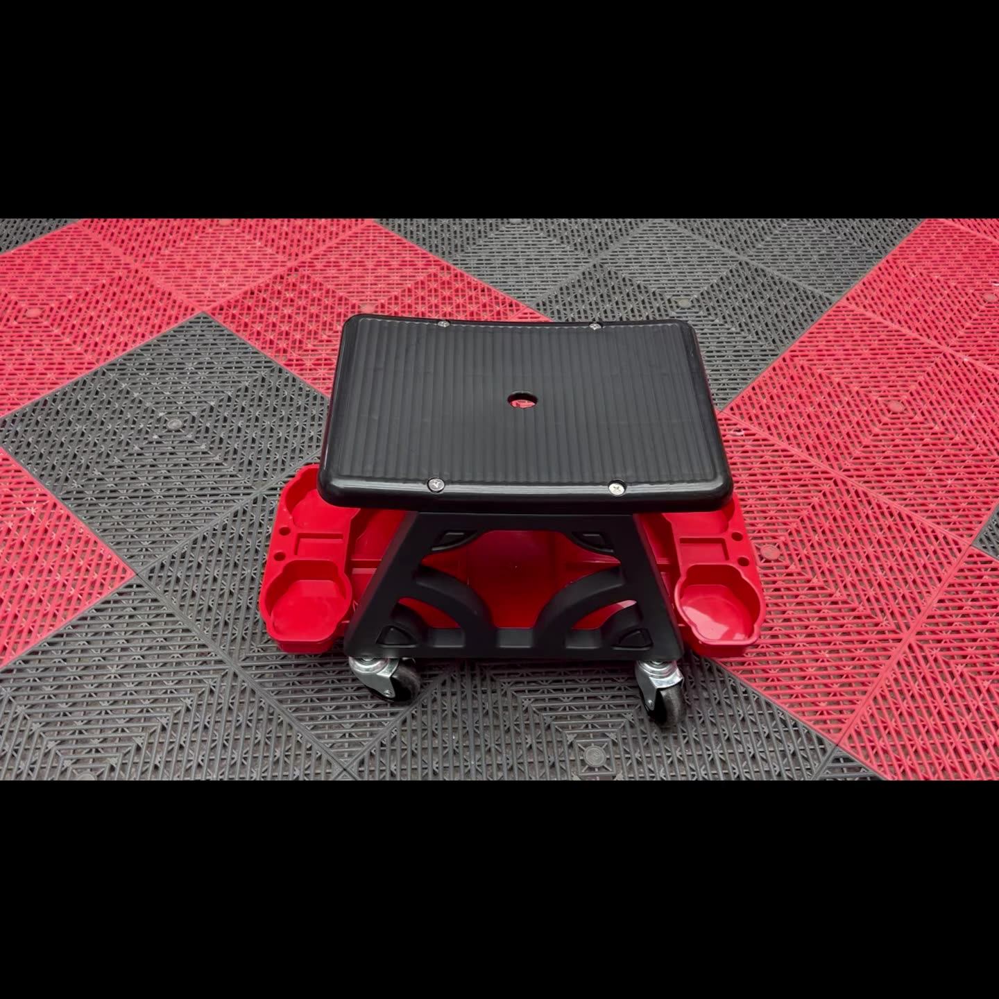 Car Grooming Work Stool Car Washing Stool With Four Wheels And Extra