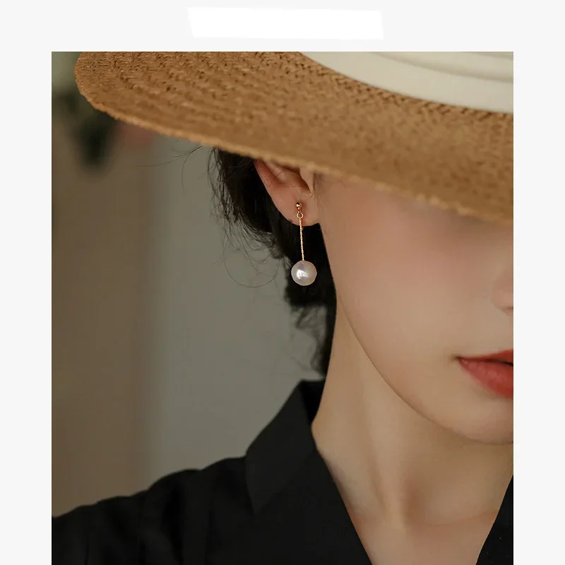 Ear clips from pearl, mosquito coil, earrings with tassels, no pierced ears