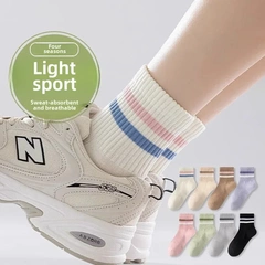 純棉襪子女夏季薄款短襪防臭吸汗透氣中筒襪春秋季運動百搭襪短筒