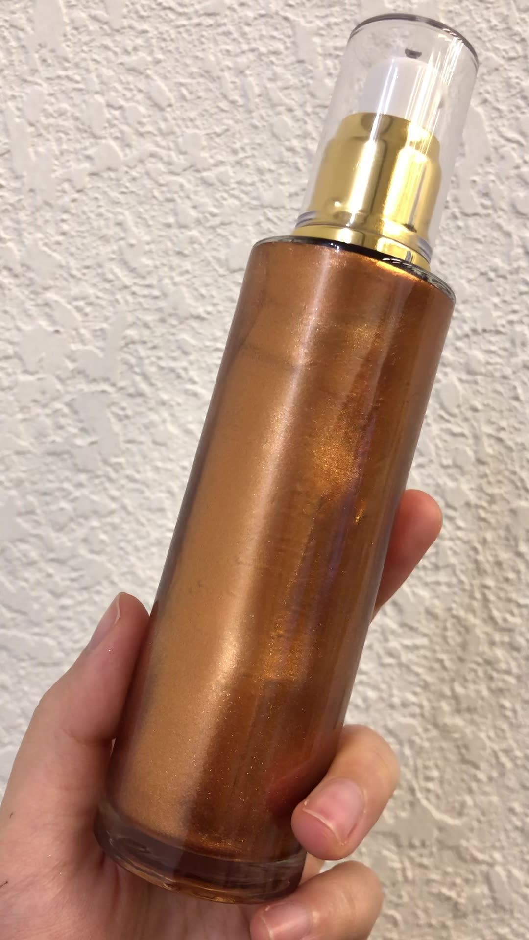 Natural Moisturizing Golden Bronzer Glow Shimmering Body Oil Body