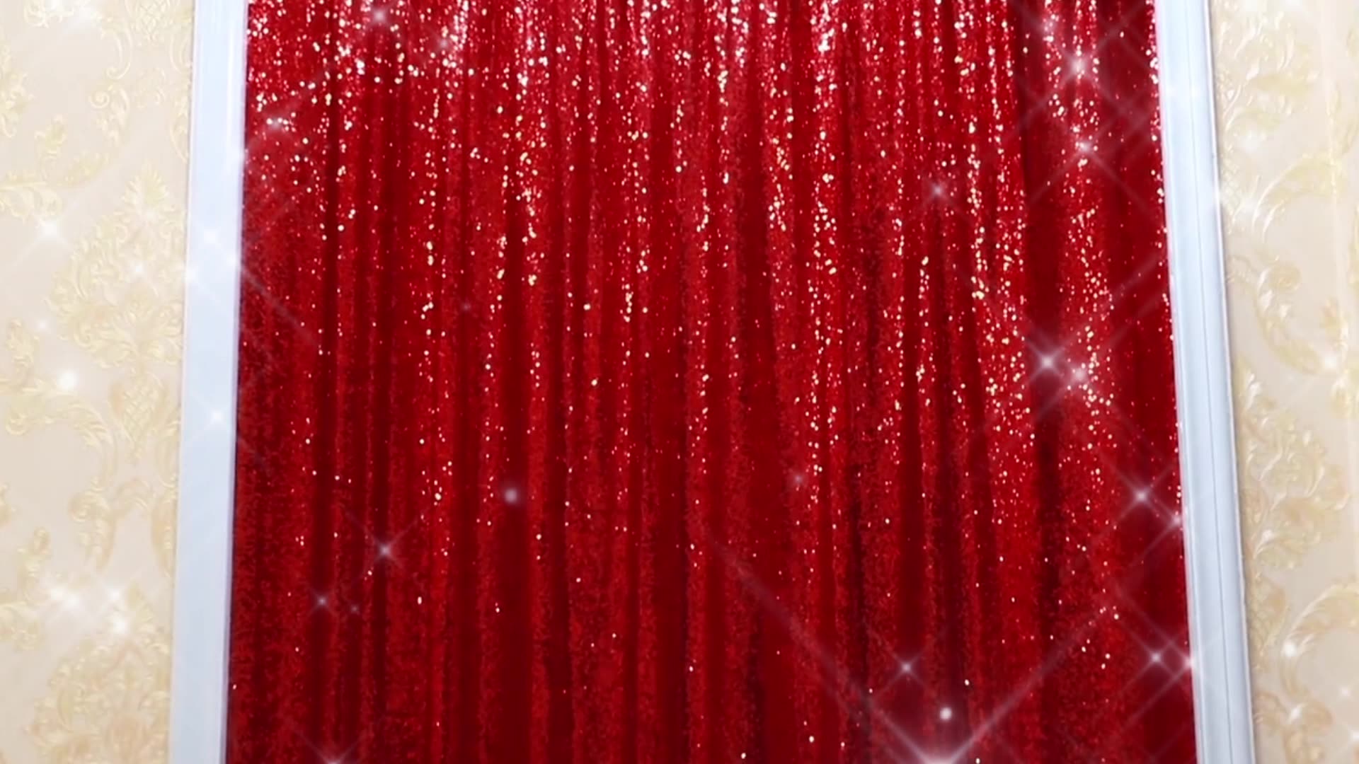 4x6 Ft Blue Sequin Fabric Background Wedding Party Decoration Stage