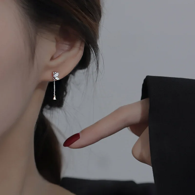 Серебряные серьги-иглы, летняя модная украшение, образец серебро 925