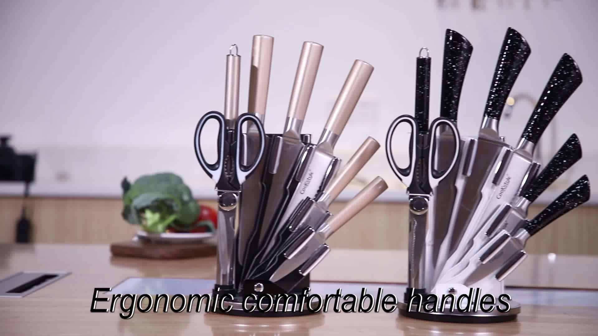 Best Selling Products 6piece Kitchen Knife With Wooden Handle For