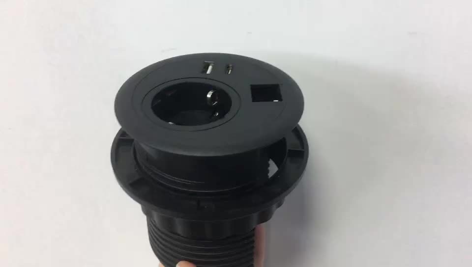 Cutting Hole Size Dia 80mm Black Smart Round Mini Desk ...