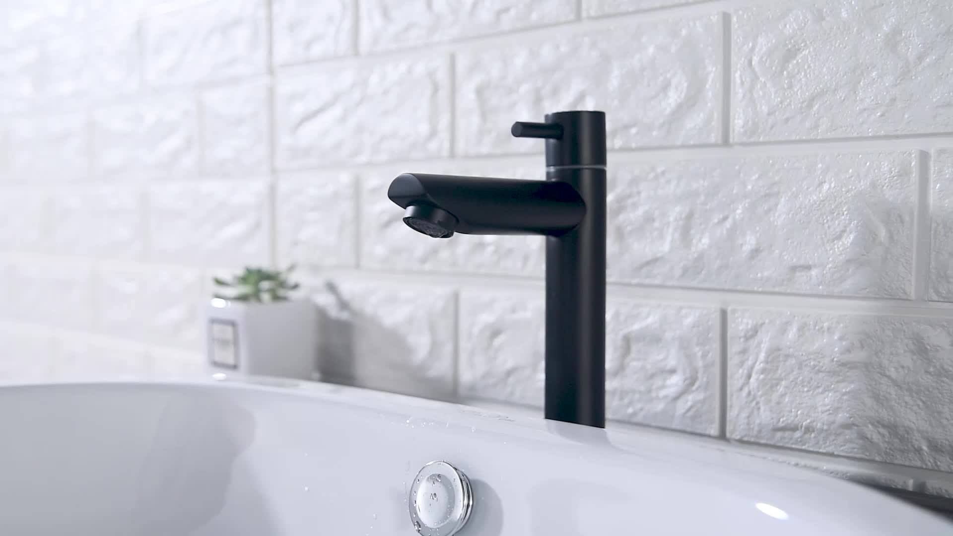 New Style Sanitary Ware 304 Stainless Steel Single Cold Water Black