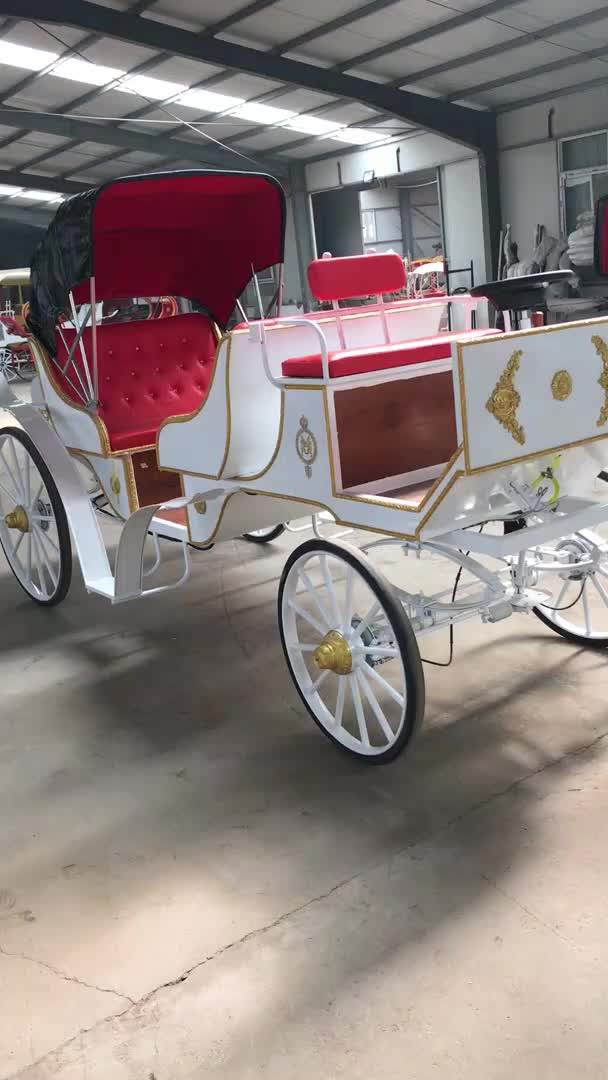 4 Wheels Barouche Horse Drawn Carriage With Electric Power Sightseeing Touring Carriage Buy