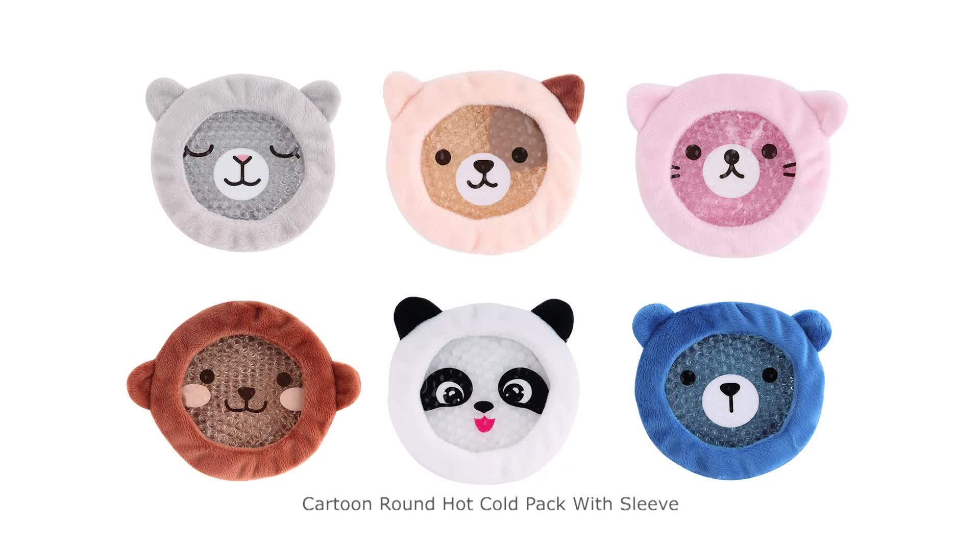 Promotional Warm And Relax Colorful Hand Warmers Plush Round Gel Bead