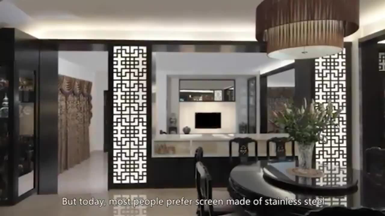Dubai Room Divider Screen Stainless Steel Luxury Gold Room Partition