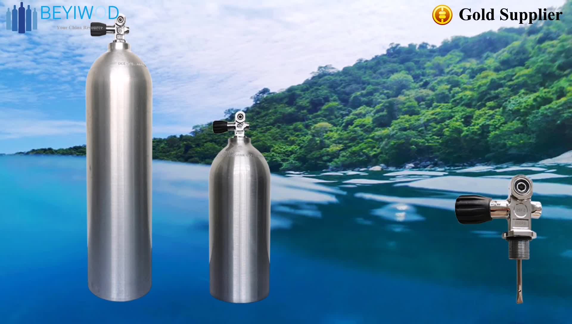 S80 3000psi Pressure Diving Tank Diving Cylinder Aluminum Oxygen