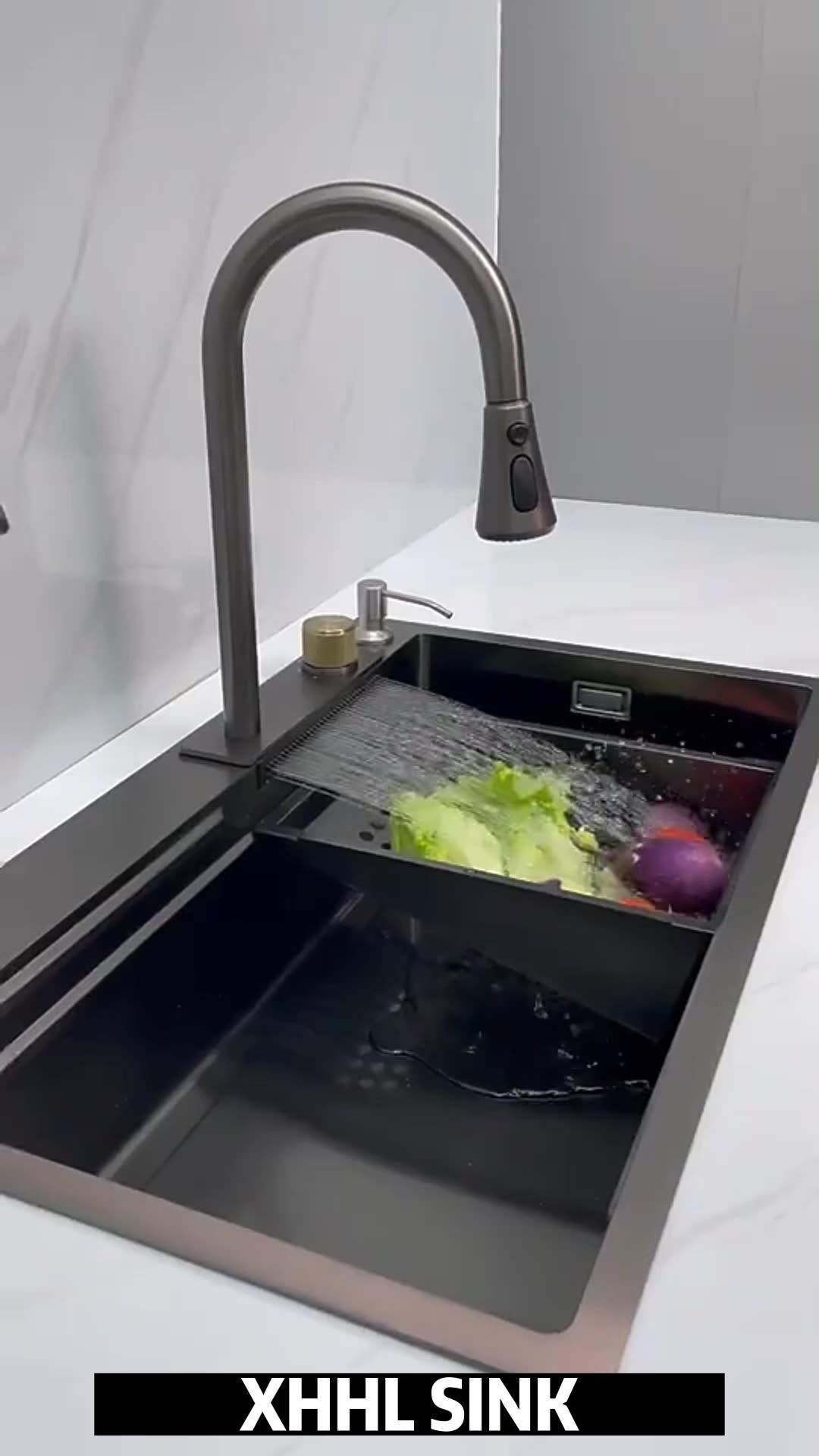 Kitchen Sink Flying Rain Waterfall Sink Household Dishwasher Basin